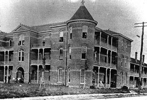 Adams Residence Hall, old campus, approx. 1900