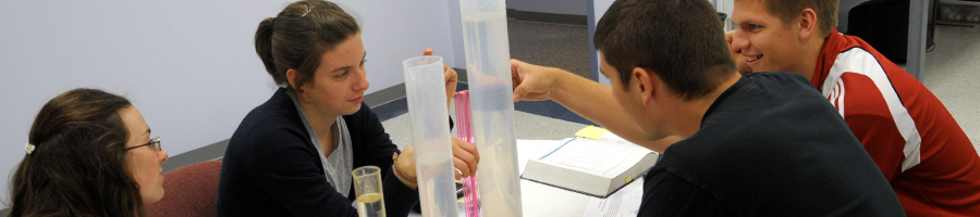 Students work on a lab experiment