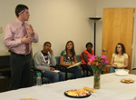 Student Teacher Talks about Teaching at Fall Semester History Education Reception