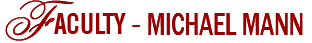 Faculty - Michael Mann