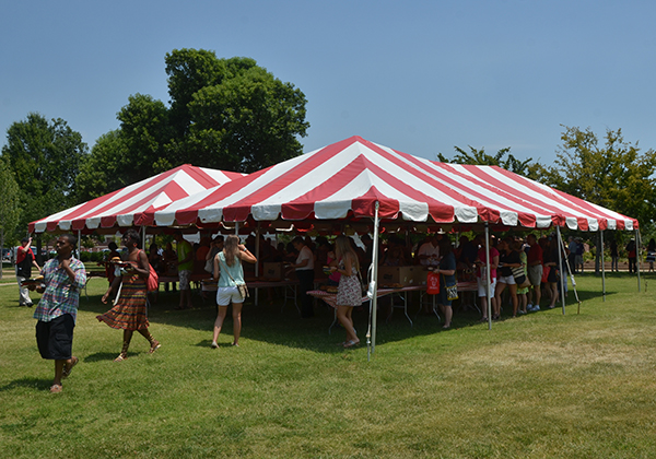 New Student Registration tent