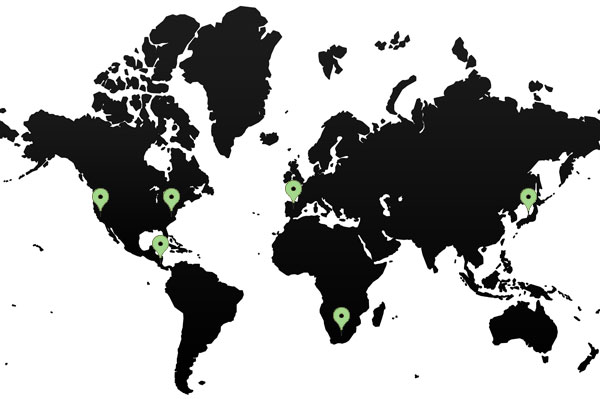 Map of students currently off-campus and studying abroad
