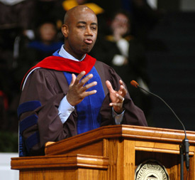 U.S. Senate chaplain Barry Black gave the commencement address Dec. 18 at Union University's December graduation. (Photo by Morris Abernathy)