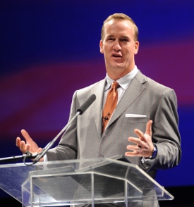 Peyton Manning was the keynote speaker for the first Roy L. White Golf and Gala April 20. (Photo by Morris Abernathy)