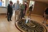 10/21/08 - Faculty members Don Van, Richard Dehn and Bryan Dawson take in the beauty of the new flooring the Grant Center. - Morris Abernathy