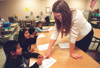 Senior Rebekah Crane is student teaching at Bells Elementary in Crockett county. According to Crane, approximately 100 Hispanic students attend the elementary school, and the ESL program serves 35 of them. - Photo by Kristen Hiller