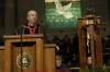 12/19/08 - President Dockery welcomes friends and families to the fall graduation ceremony.