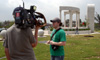 5/5/03 - Jeremy Scott, a senior from Memphis, TN speaks with Nashville's News Channel 5, WTVF.  He and other Union students helped with clean up at Unity Park, a memorial to the victims of Jackson's 1999 tornado.