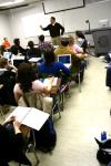 Keith Bates, assistant professor of history, teaches during the Spring 2009 semester. - Photo by Kristi McMurry