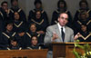 David S. Dockery, president of Union University, shared lessons from 2 Corinthians during the citywide prayer service at First Baptist Church, Jackson. - Photo by Jim Veneman