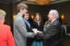 President Dockery is congratulated on being named the Jackson Exchange Club's Man of the Year by former and present SGA presidents Steven Lynch, Josh Clarke and Courtney Bragg. - Photo by Jim Veneman