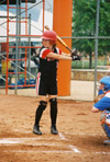 05/146/03 - Allison Shein, left fielder from Lighthouse Point, Fla. at the 2003 NAIA Softball World Series in Decatur, Ala. versus the University of Mary.
