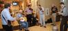 A Union faculty band including Taylor Worley, Gavin Richardson, Hal Poe, Bill Nettles, and Greg Thornbury (along with George Brint) play some opening music for the Faculty/Staff Dinner. - Photo by Morris Abernathy