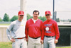 04/116/03 - (L to R) Jamie Gannini, Wade Stranak, and Chris Ring at the 2003 �鶹��Ƶ Baseball Alumni Game.