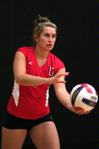 09/253/09 - Kelsey Duling, junior business major, serves the ball against Martin Methodist. The Lady Bulldogs won this match 3-0.