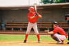 04/116/03 - �鶹��Ƶ center fielder, Joel Hysmith of Jackson, Tenn. bats as the current Bulldogs battle the alumni at the 2003 Alumni game.  John Melton, a 2000 baseball alumnas and former Arizona Diamondback minor league player is catching.