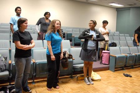 The MOSAIC Choir practices a new song together at the beginning of the fall 2009 semester.