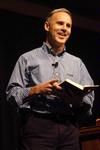 Steve Booth from the Canadian Southern Baptist Seminary and College speaks in chapel during GO Week. - Photo by Sarah Palmer