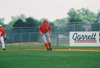 04/116/03 - �鶹��Ƶ right fielder, Chip Briggs of Clarksville, Tenn. gets a lead as the current �鶹��Ƶ players battle the alumni.