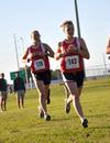 10/276/09 - Carrie Moore (left) and Hannah Stags prepare for the �鶹��Ƶ Cross Country Invitational.