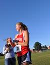 10/276/09 - Hannah Clardy cools down after winning the �鶹��Ƶ Cross Country Invitational.