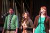 Chapel song leaders Jamie Evans, Kristen Voorhies and Kelsey Samples open chapel with song. - Photo by Kristi McMurry