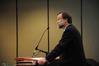 Dr. Harry L. Poe delivered an address entitled "The Gospel and Its Meaning: Implications for Southern Baptists and Evangelicals" at the Southern Baptists, Evangelicals and the Future of Denominationalism Conference. - Photo by Morris Abernathy