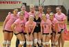 Union volleyball team participates in Dig Pink for breast cancer awareness. - Photo by Uncredited