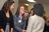 Kristin Tisdale, sophomore nursing major, shakes hands with former Secretary of State Condoleezza Rice during a reception before the 2009 Scholarship Banquet. - Photo by Kristi McMurry