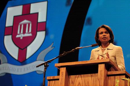 Condoleezza Rice, who served as secretary of state for President George W. Bush, was the keynote speaker for Union’s 12th annual Scholarship Banquet at the Carl Perkins Civic Center.