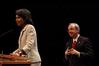 Former Secretary of State Condoleezza Rice answers questions from the audience during the 2009 Scholarship Banquet. - Photo by Beth Spain