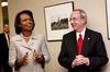 Former U.S. Secretary of State Condoleezza Rice speaks with students before the 2009 Scholarship Banquet. - Photo by Megan Bailey