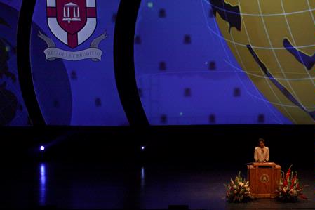 Condoleezza Rice, who served as secretary of state for President George W. Bush, was the keynote speaker for Union’s 12th annual Scholarship Banquet at the Carl Perkins Civic Center.