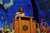 Condoleezza Rice, who served as secretary of state for President George W. Bush, was the keynote speaker for Union’s 12th annual Scholarship Banquet at the Carl Perkins Civic Center. - Photo by Abby Ott
