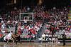 11/308/09 - Kayla Hudson brings the ball up court as several �鶹��Ƶ fans watch the exhibition game versus Vanderbilt on Friday, Oct. 30.