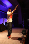 Christian artist Lecrae performs during the homecoming concert. - Photo by Megan Bailey