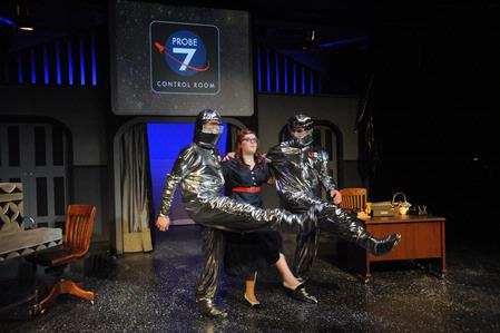 Tiffany Wade dances with Alex Evans and Scott McSwain in Zombies from the Beyond. 