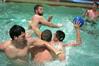 Lambda Chi and the SAE Goats compete in an intramural water polo tournament.  - Photo by Kristi McMurry