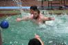 Lambda Chi and the SAE Goats compete in an intramural water polo tournament.  - Photo by Kristi McMurry