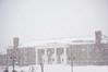 The brand new Bowld Student Commons is covered with snow on January 29th, the first snow of 2010. - Photo by Morris Abernathy
