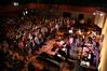Students gather in the Bowld Commons building for a night of praise and remembrance on the two-year anniversary of the tornado that hit Feb. 5, 2008. - Photo by Angela Abbamonte