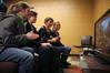 Students enjoy playing games in the new Game Room at the grand opening of the Bowld Commons. - Photo by Angela Abbamonte