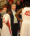 Union head coach, David Niven talks with Martez Hawkins (13) and Roland Banhoro (45). - Photo by Morris Abernathy