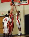 01/14/10 - Keith Tolliver (35) goes up for the block.