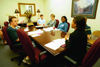 Stephanie Lee imparts wisdom to these students during a Career U session.  This annual event is sponsored by Career Services with the intent of helping students learn to develop their careers.
 - Photo by Kristen Hiller