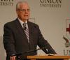 Retiring International Mission Board president, Jerry Rankin, speaks during the West Tennessee Pastors Conference held at Union University. - Photo by Jordan Buie