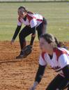 The Lady Bulldogs wait for a hit from Missouri Baptist University. Union won both games of the double header. - Photo by Morris Abernathy