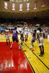 03/76/10 - Kaitlin Dudley, senior physical education and health major, goes up for a shot against Southwestern Assemblies of God University in Game 1 of the NAIA Women's Basketball National Tournament. The Lady Bulldogs won 86-47.