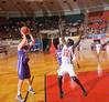 03/76/10 - Zeinab Chan, junior history major, defends against Southwestern Assemblies of God University in Game 1 of the NAIA Women's Basketball National Tournament. The Lady Bulldogs won 86-47.