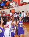 03/77/10 - Lavanda Ross, sophomore accounting major, goes up for a shot in Game 1 of the NAIA Women's Basketball National Tournament against Southwestern Assemblies of God University. The Lady Bulldogs won 86-47.  